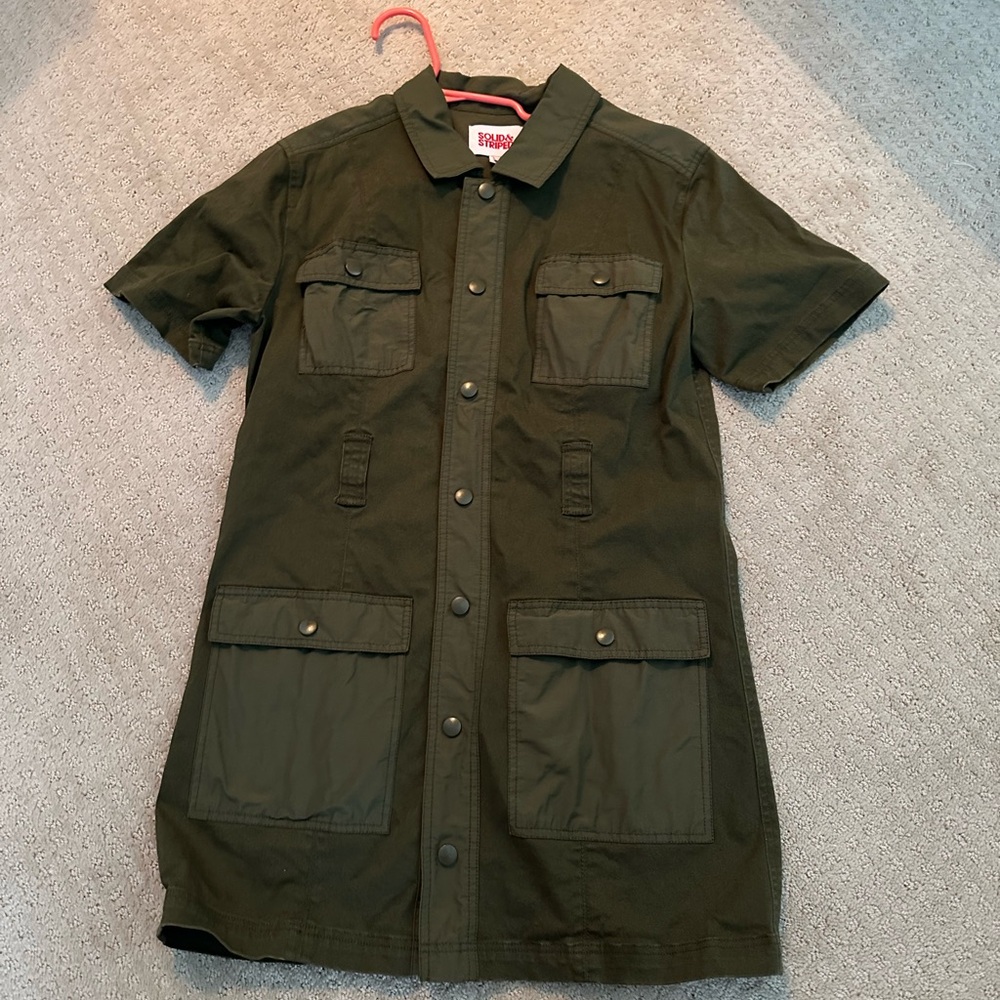 SOLID & STRIPED Olive Utility Dress